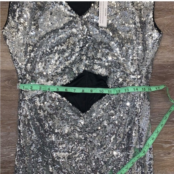 Eloquii Sequin Dress with Cut Out Size 14 Silver - Picture 6 of 8